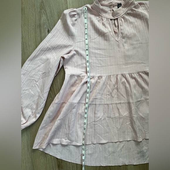 Pink Tiered Long Sleeve Top EUC - Picture 5 of 7